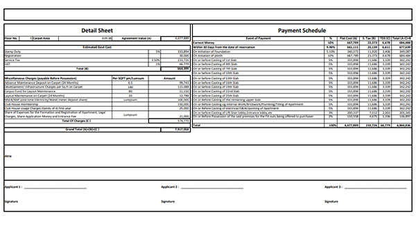 Piramal Vaikunth Thane Costing Plan
